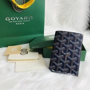 Goyard Saint Marc Navy Goyardine Card Wallet
